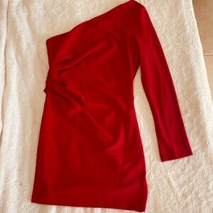 H&M Vibrant Red One-Shoulder Dress *NWT